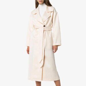 Mara Hoffman Cream Bernadett linen tincel Trench Coat
